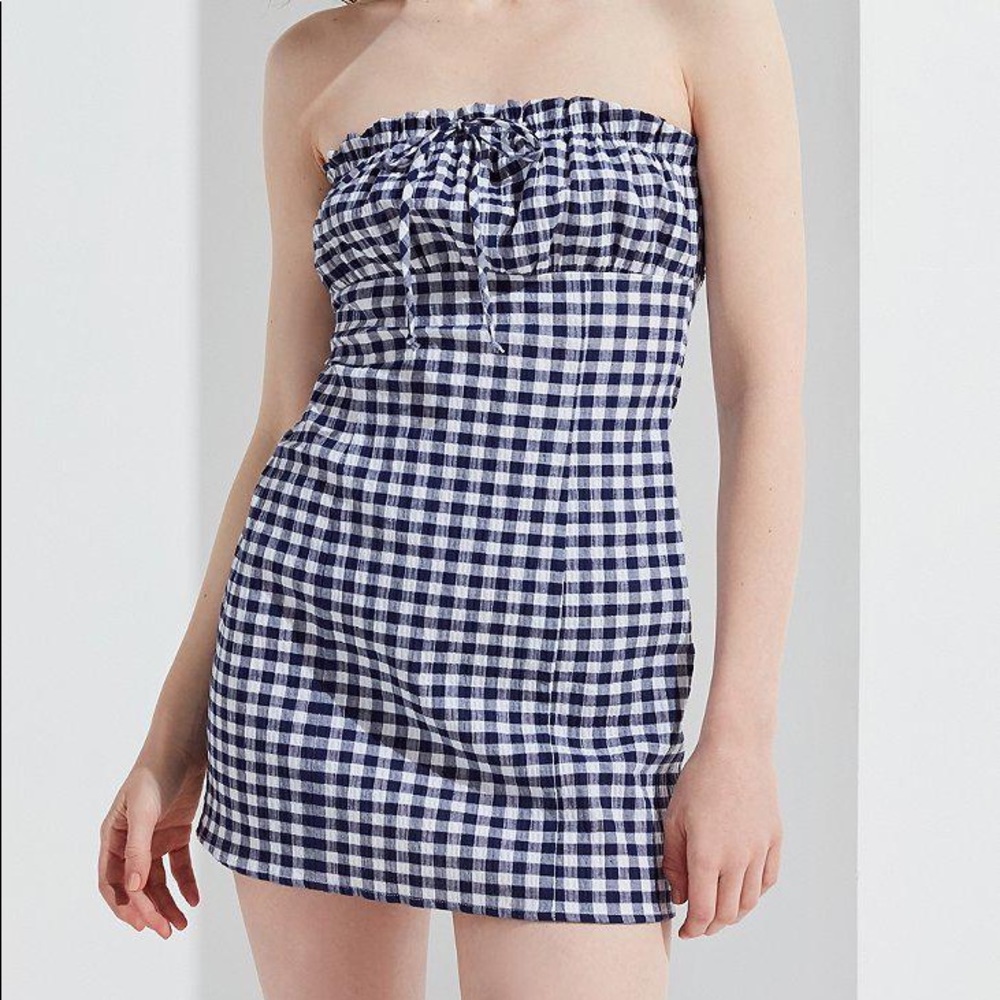 UO Empire-Waist Gingham Dress